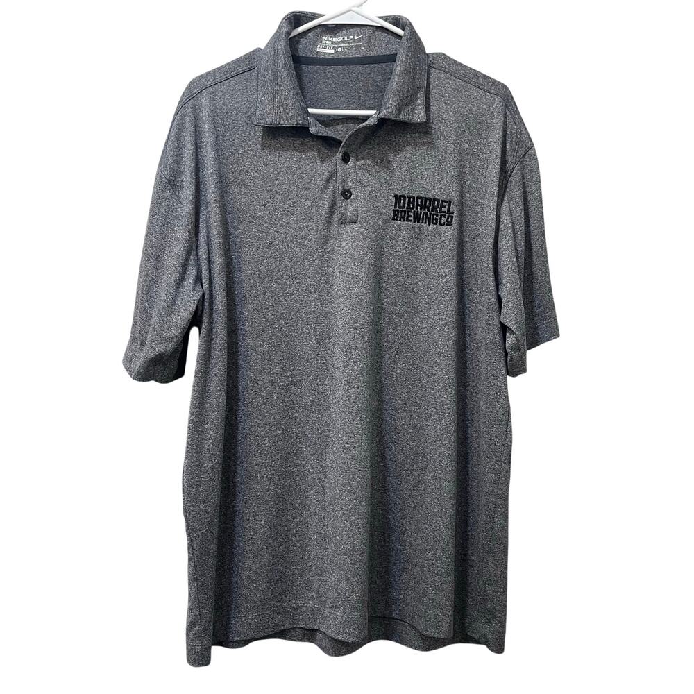Nike Golf Dri-Fit Polo 10 Barrel Brewing Co Heather Gray XL